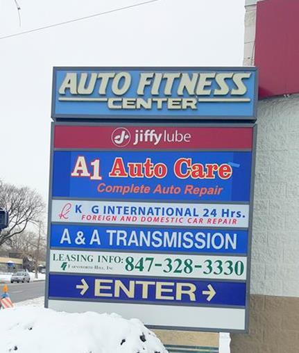 Auto Fitness sign