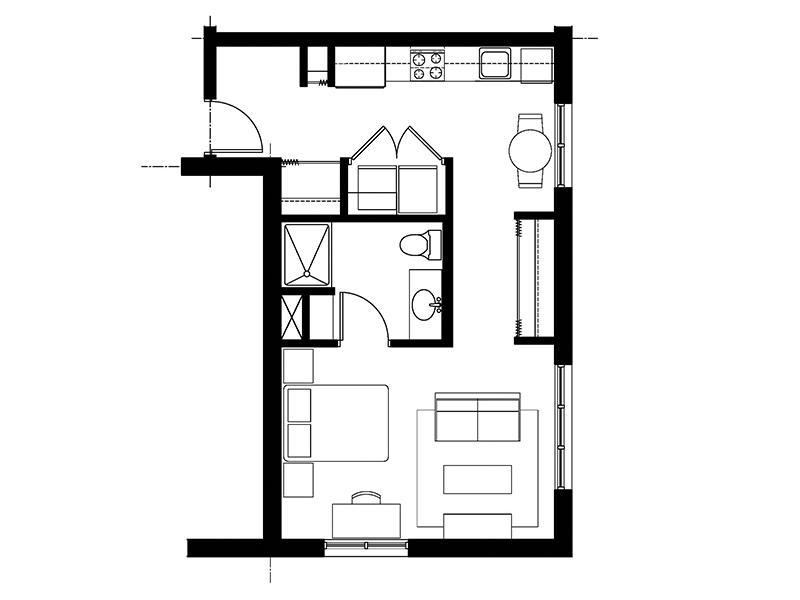 828 Lofts Unit-A2 floorplan