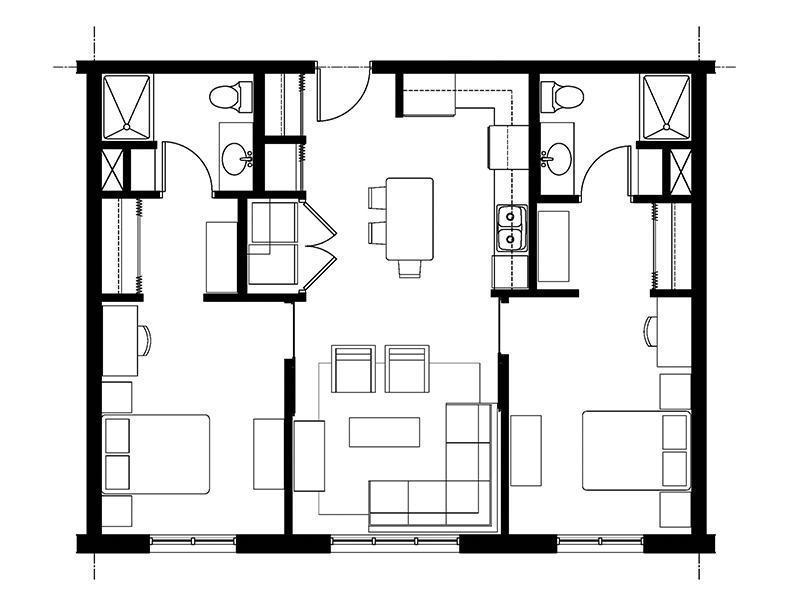 828 Lofts Unit-C floorplan