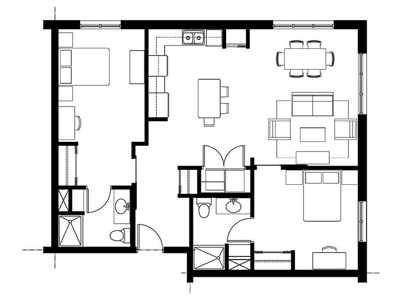 828 Lofts Unit-C2 floorplan