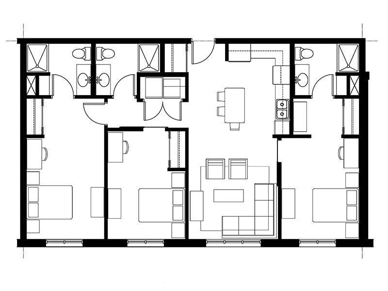 828 Lofts Unit-D floorplan