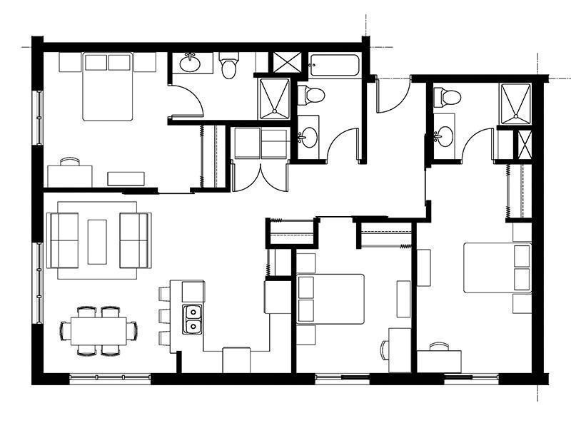 828 Lofts Unit-D2 floorplan